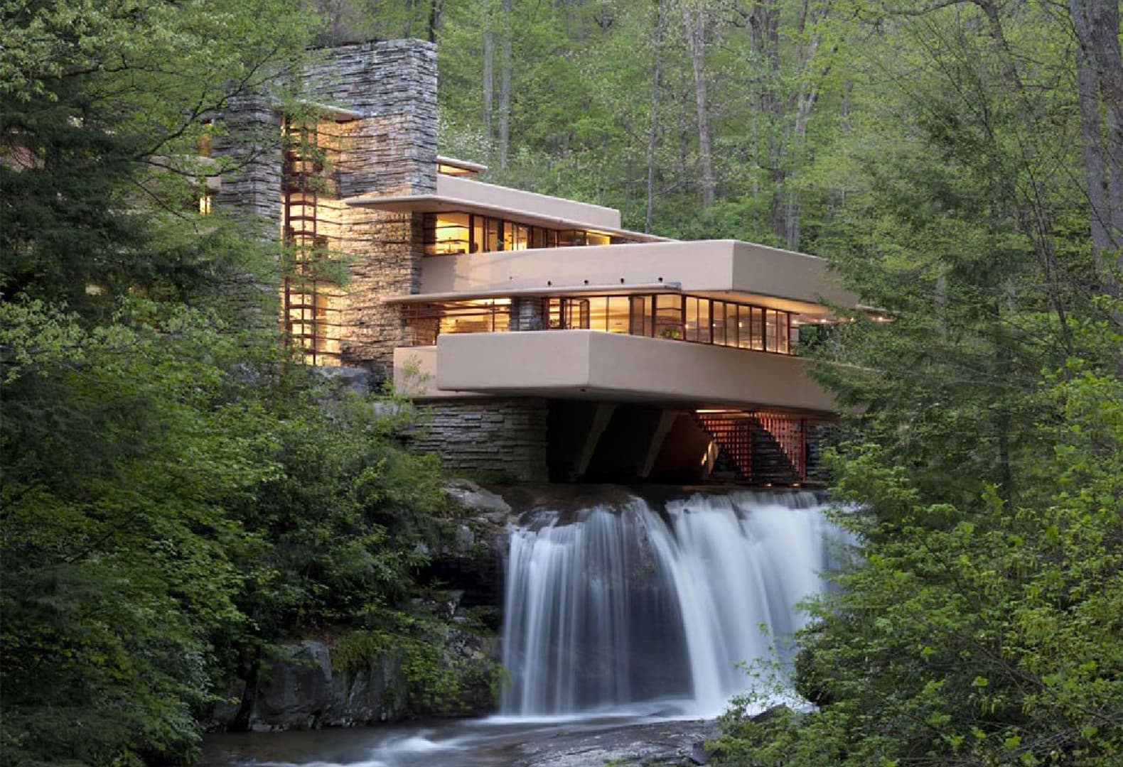 Fallingwater, 1935. Фото: Frank Lloyd Wright Foundation; Christopher Little – Western Pennsylvania Conservancy