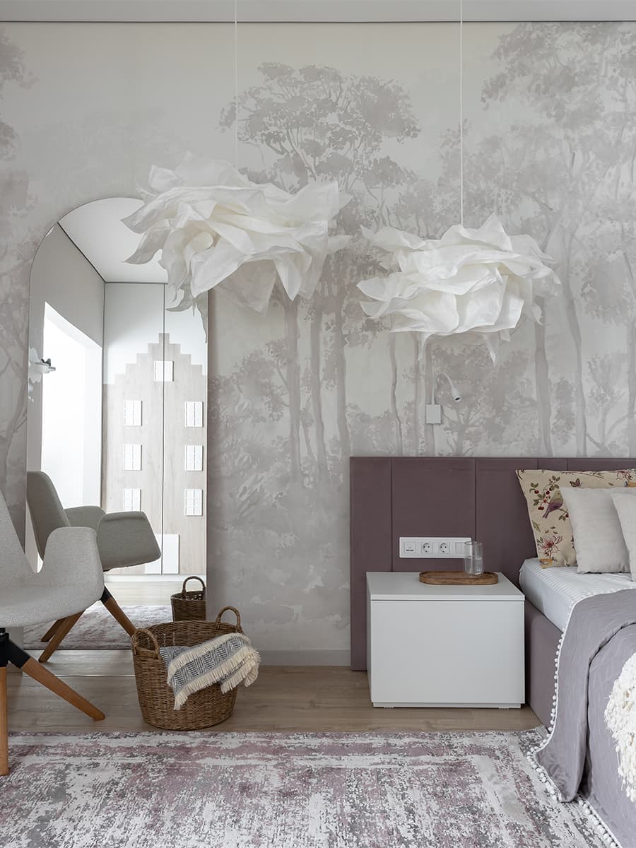 Интерьер семейной квартиры со сказочной детской спальней — проект Дарьи Исаевой