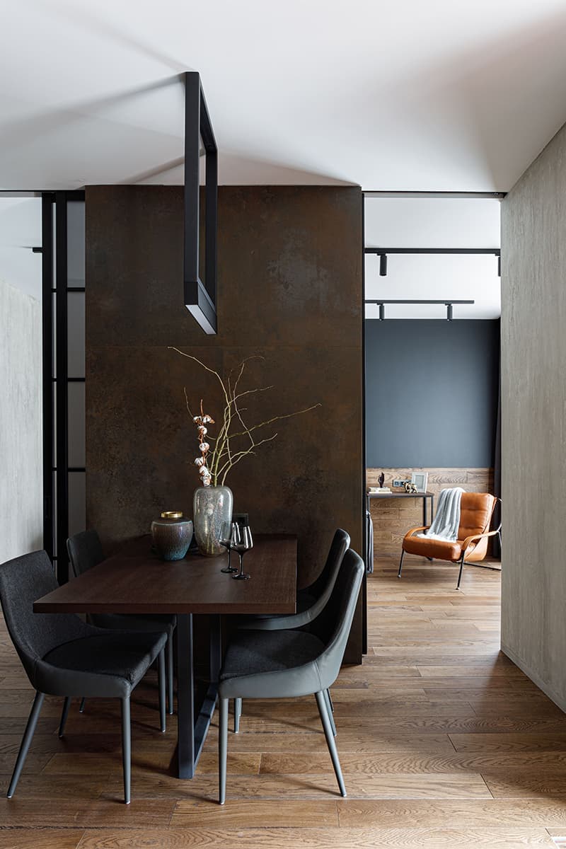 Игра пропорций и геометрии в интерьере квартиры с двумя гардеробными — проект Анны Доброковской