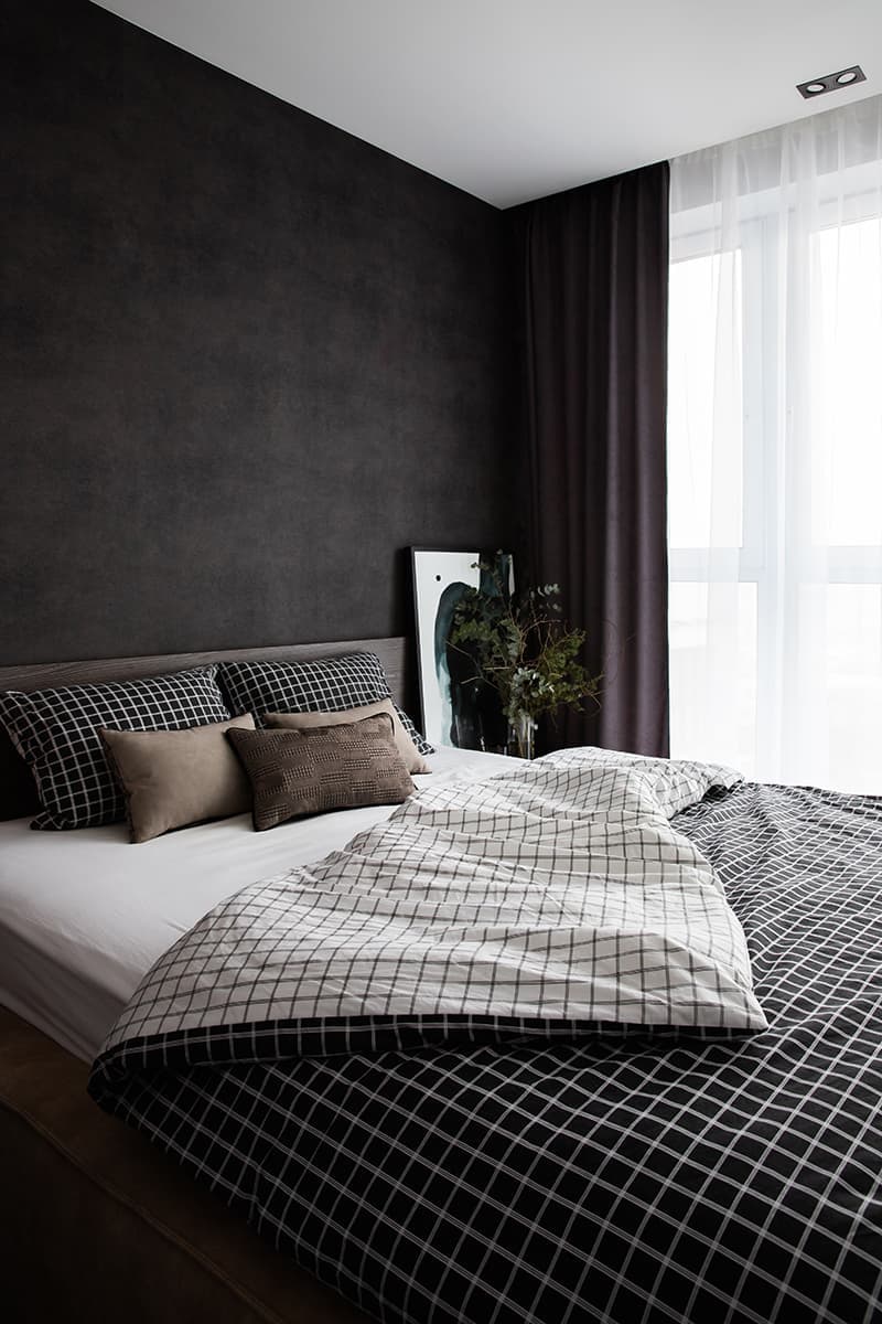 Монохромные тона в интерьере квартиры площадью 48 квадратных метров — проект Алены Жаворонковой