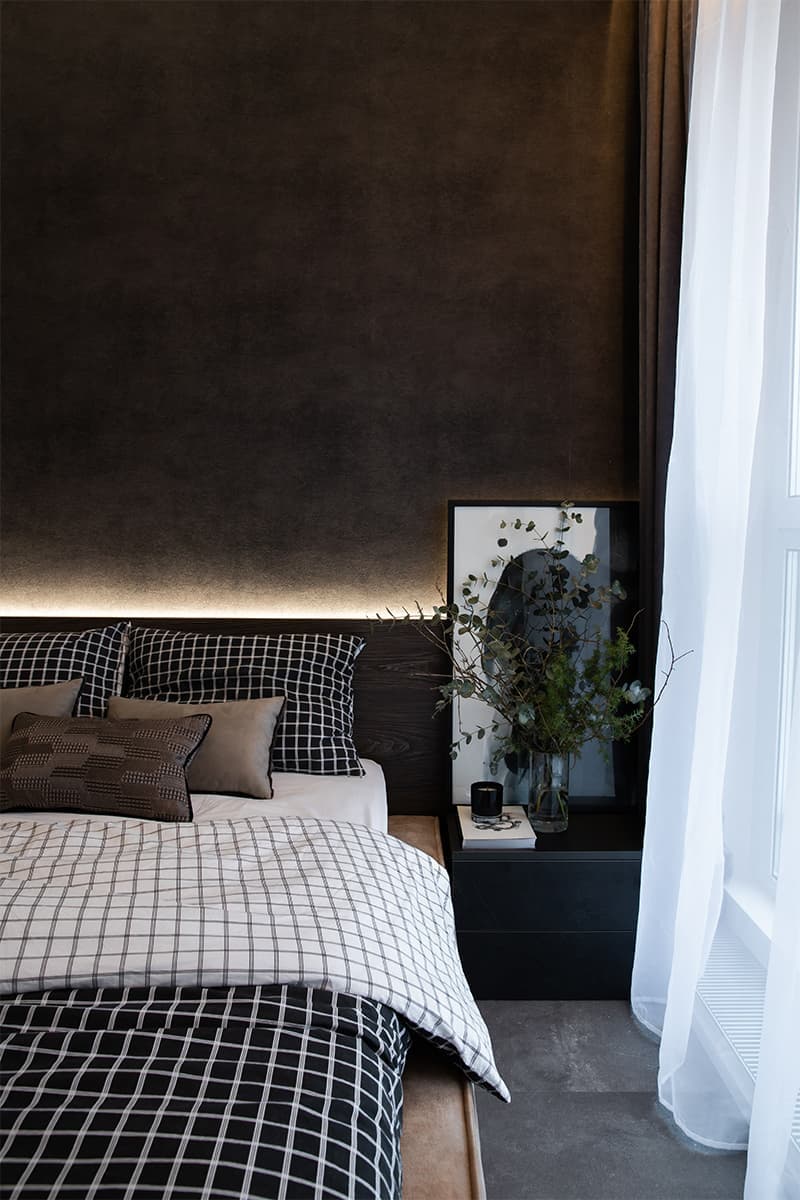 Монохромные тона в интерьере квартиры площадью 48 квадратных метров — проект Алены Жаворонковой