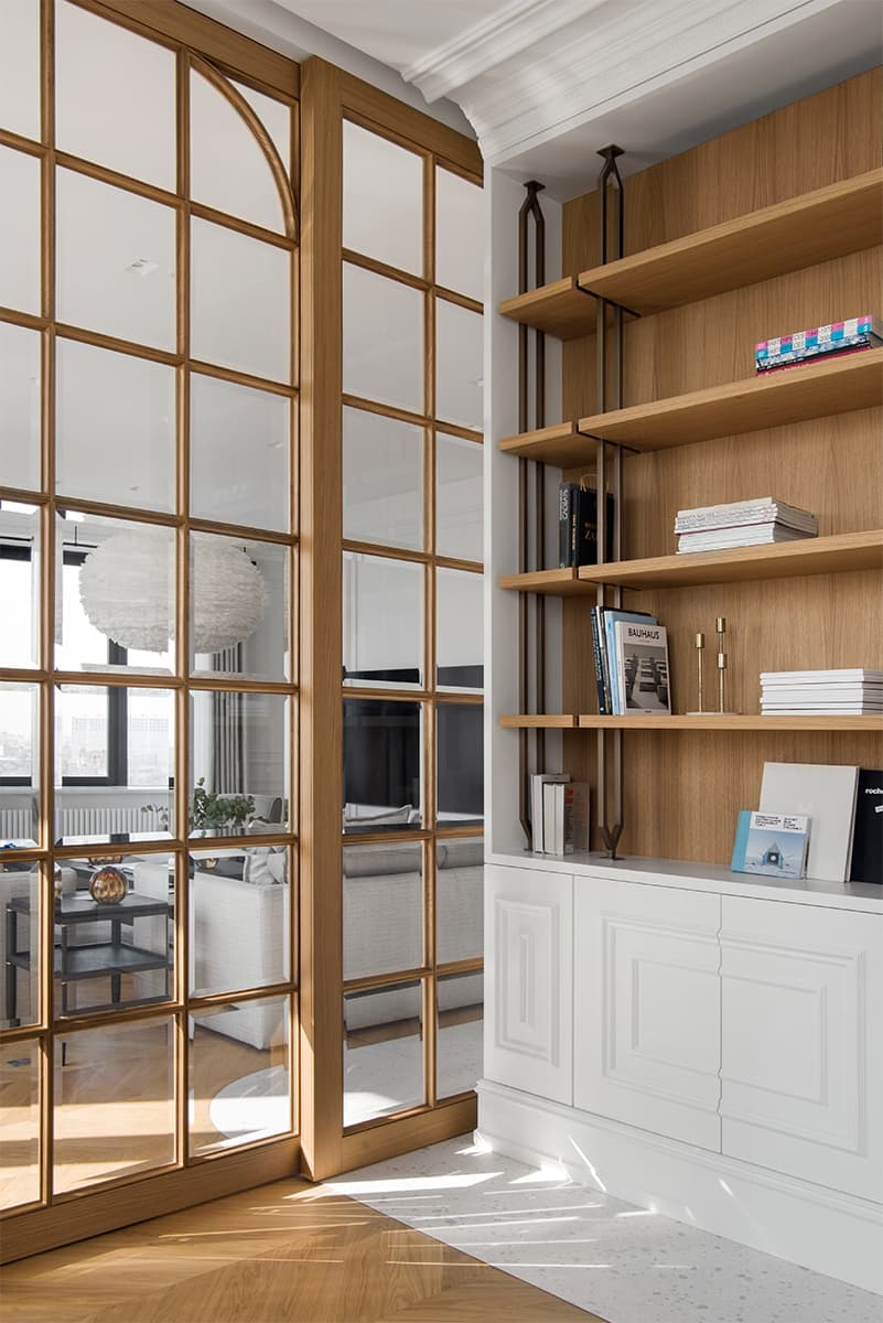 Воздушный интерьер с французским настроением для сдвоенной квартиры в Москве — проект бюро KS Architects