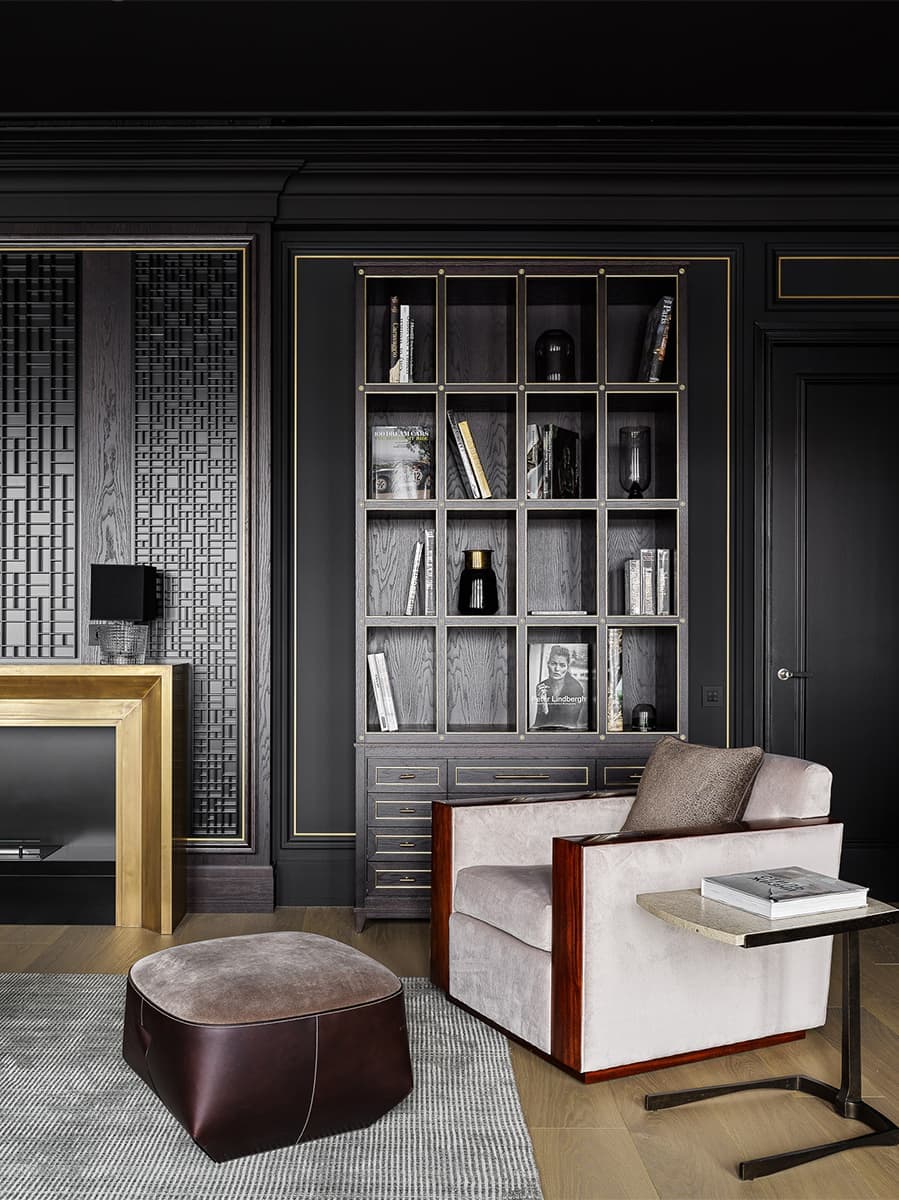 Монохромный интерьер с брутальными фактурами и нестандартными решениями — проект дизайн-бюро BELLARDO