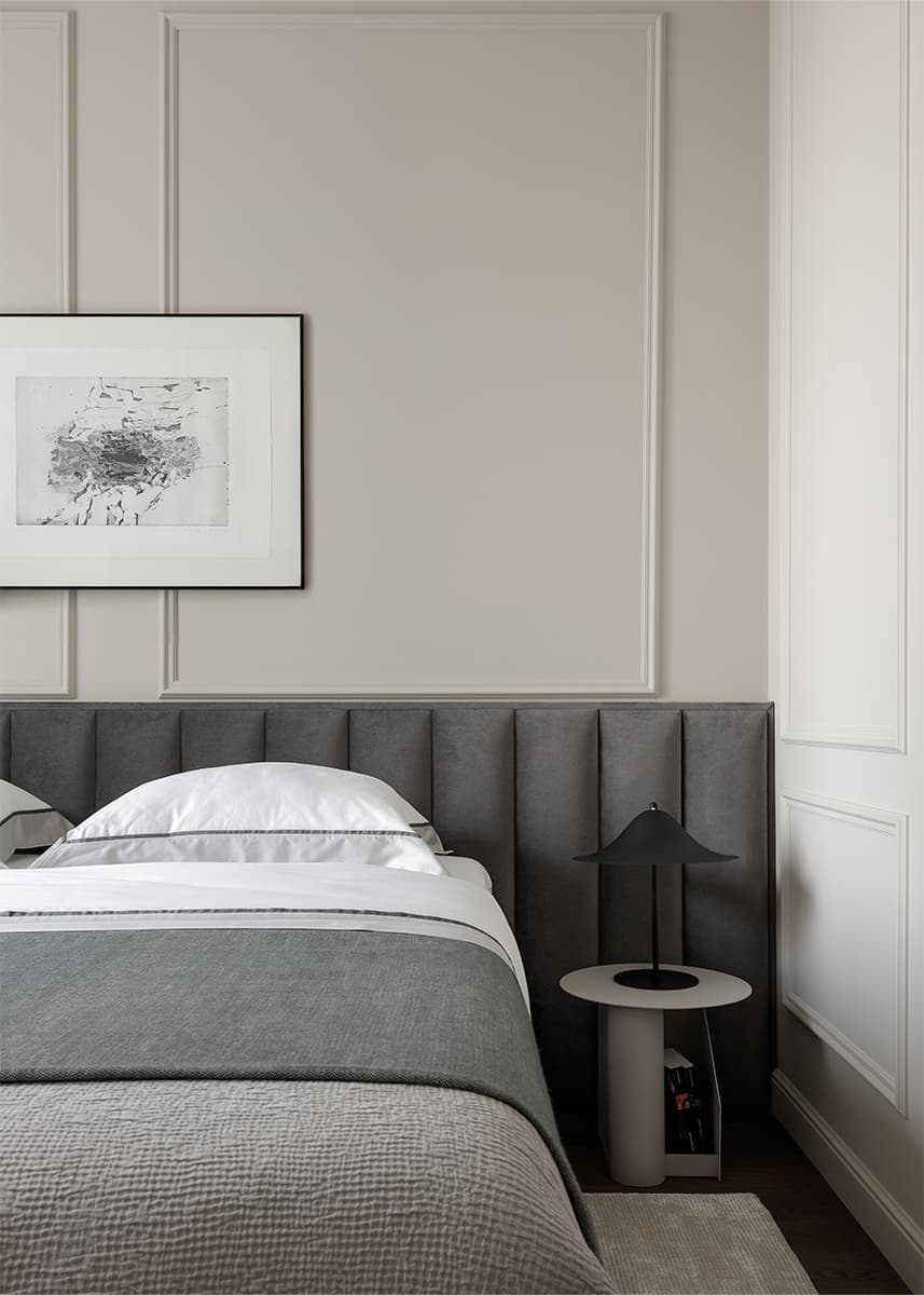 Умиротворенная палитра и элементы классического стиля в интерьере семейной квартиры — проект Аланы Кузнецовой