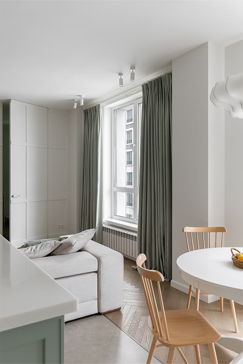 Бело-голубые тона в интерьере для дружной семьи из Астаны — проект Евгении Мараськовой-Григорянц