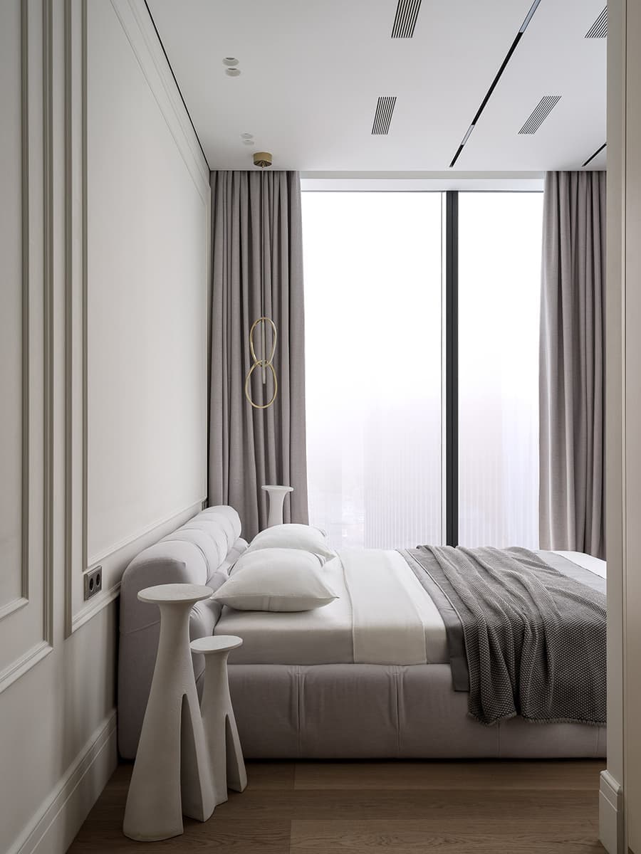 Премиальные материалы и умное зонирование в интерьере квартиры на 64-м этаже небоскреба — проект Анастасии Дэйви и Натальи Шибановой