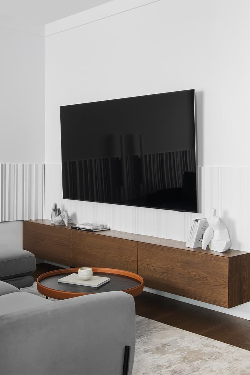 Элегантный интерьер квартиры с нетипичной планировкой — проект студии дизайна BALCON