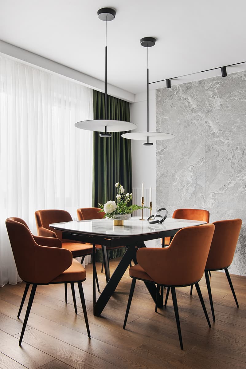 Элегантный интерьер квартиры с нетипичной планировкой — проект студии дизайна BALCON