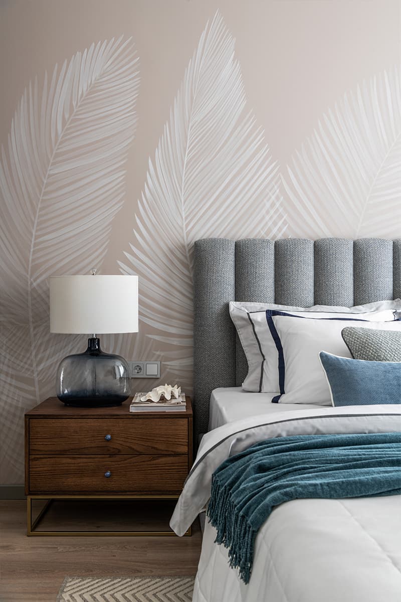 Расслабленный интерьер двухкомнатной квартиры с синими акцентами — проект Ольги Шелопугиной