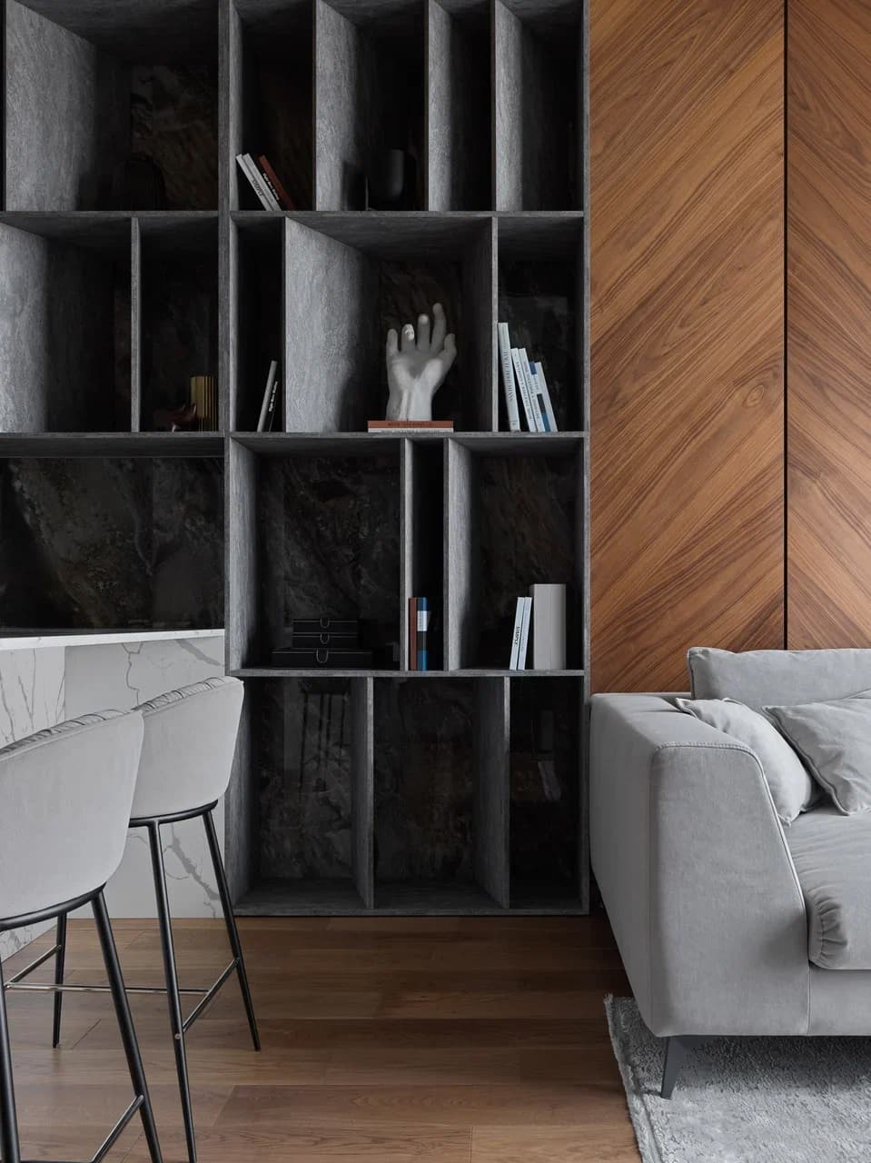 Натуральные материалы и чистота форм в гармоничном интерьере квартиры — проект бюро AR ARCHITECTS