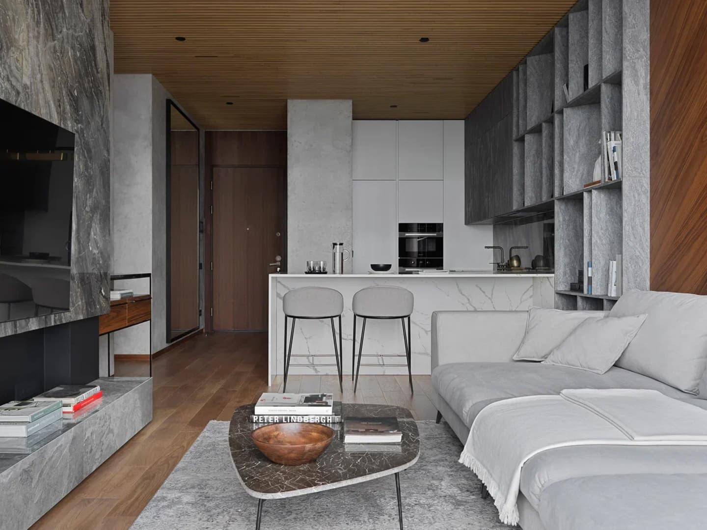 Натуральные материалы и чистота форм в гармоничном интерьере квартиры — проект бюро AR ARCHITECTS