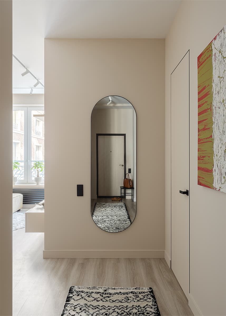 Универсальный интерьер светлой квартиры для сдачи в аренду — проект Натальи Тугановой