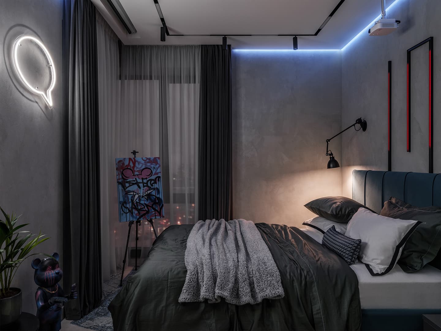 Динамичный интерьер, балансирующий на стыке поколений — проект студии Sloyarch