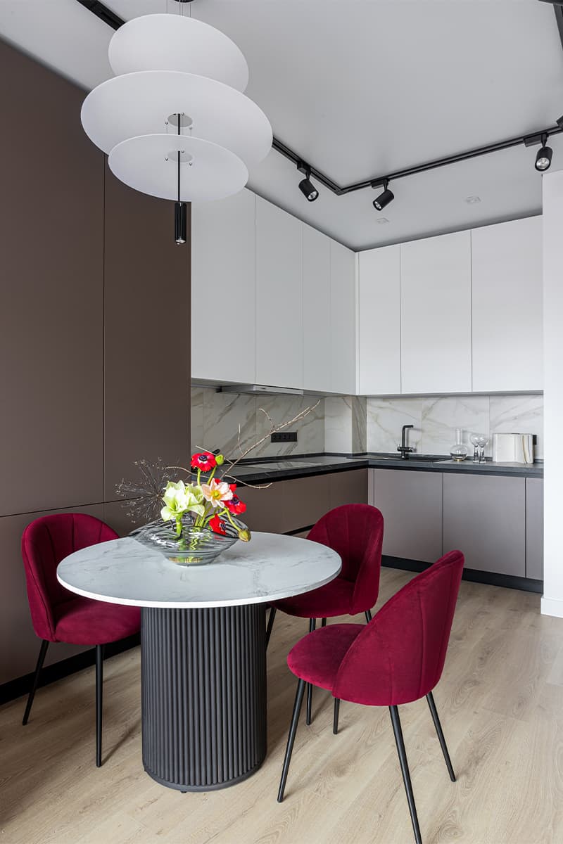 Элегантный интерьер квартиры в ЖК «Зиларт» площадью 35 квадратных метров — проект Аллы Нартовой