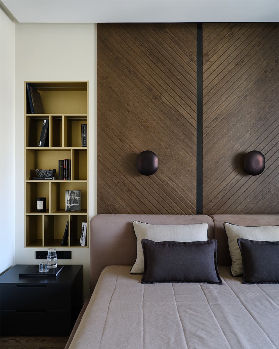 Оригинальный интерьер семейной квартиры в темных тонах — проект Анастасии Егоровой и Екатерины Моисеенко